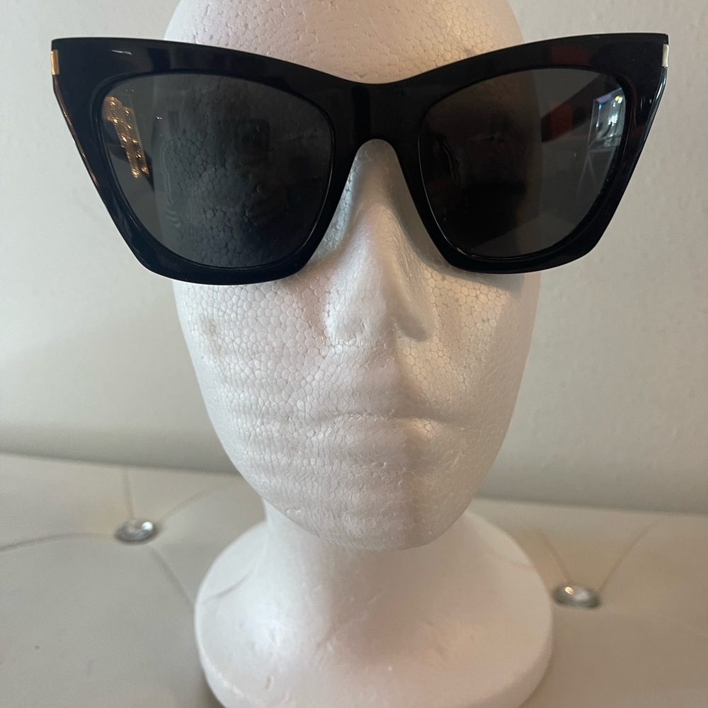 Saint Laurent Black Cat-Eye Sunglasses